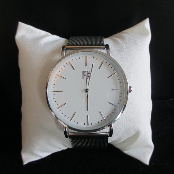 PX "KEEGAN" DRESS WATCH W/STAINLESS STEEL MESH BAND - Picture 1 of 10
